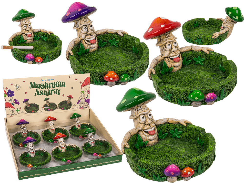 Ashtray, Mushrooms, approx. 14 x 11 x 8,4 cm,