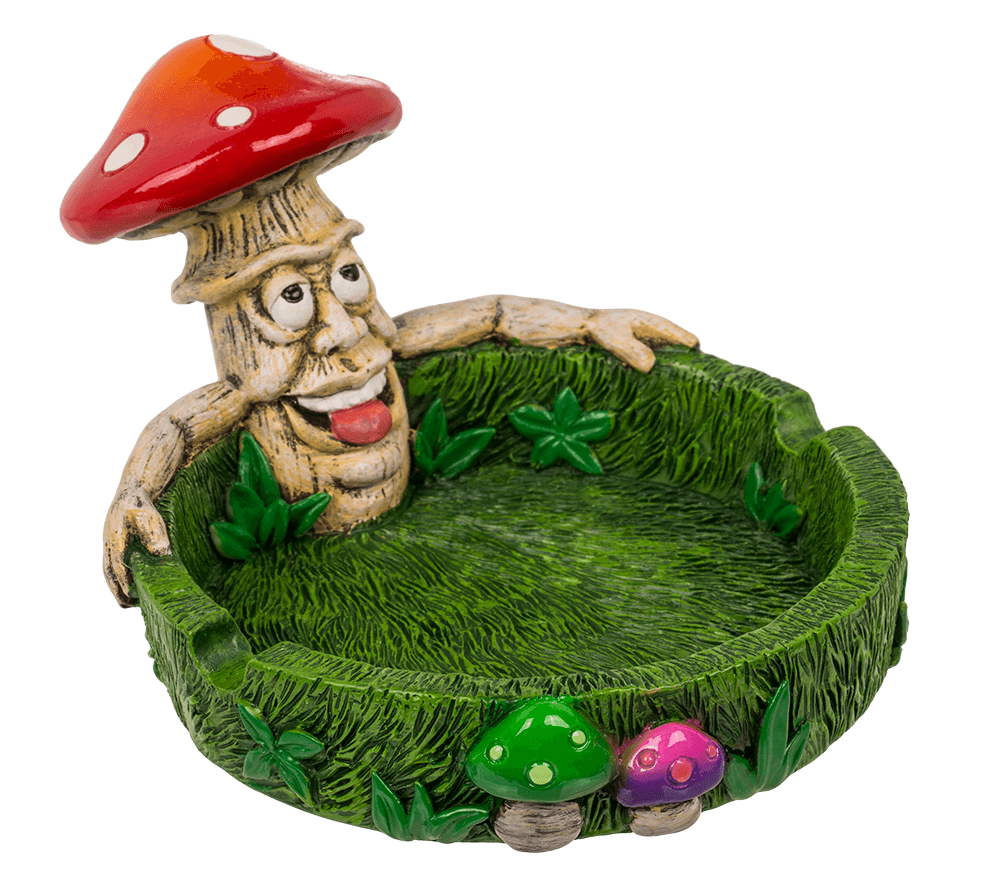 Ashtray, Mushrooms, approx. 14 x 11 x 8,4 cm,