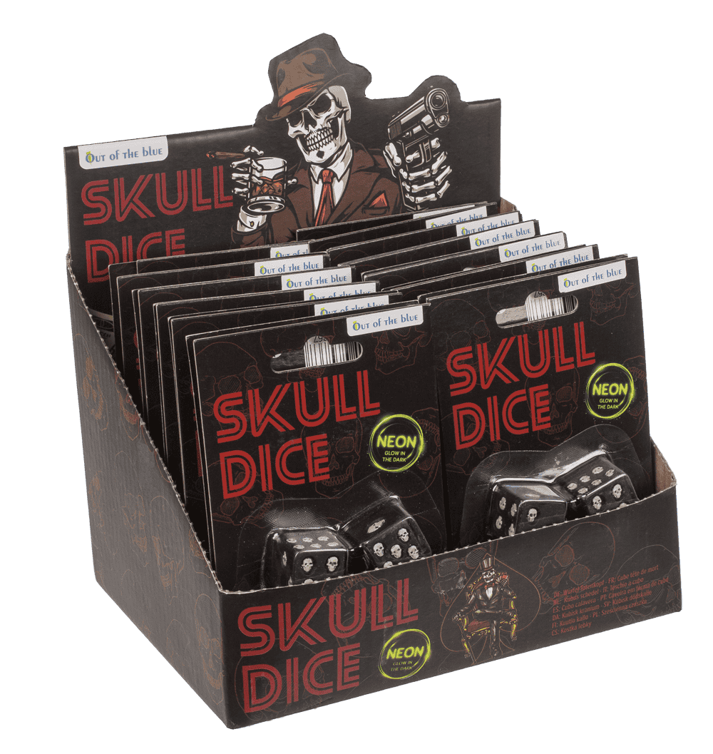Dice, Skull, glow in the dark,