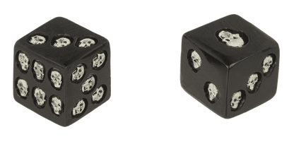 Dice, Skull, glow in the dark,