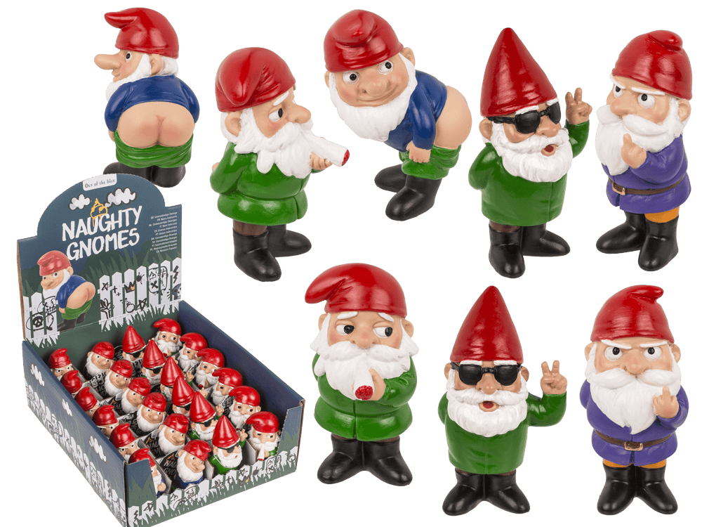Polyresin naughty gnomes,