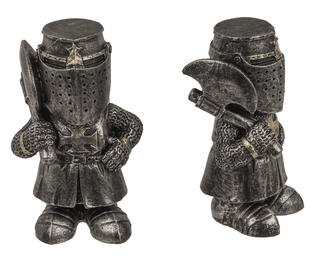 Knight with castle display, knight 4 ass.,