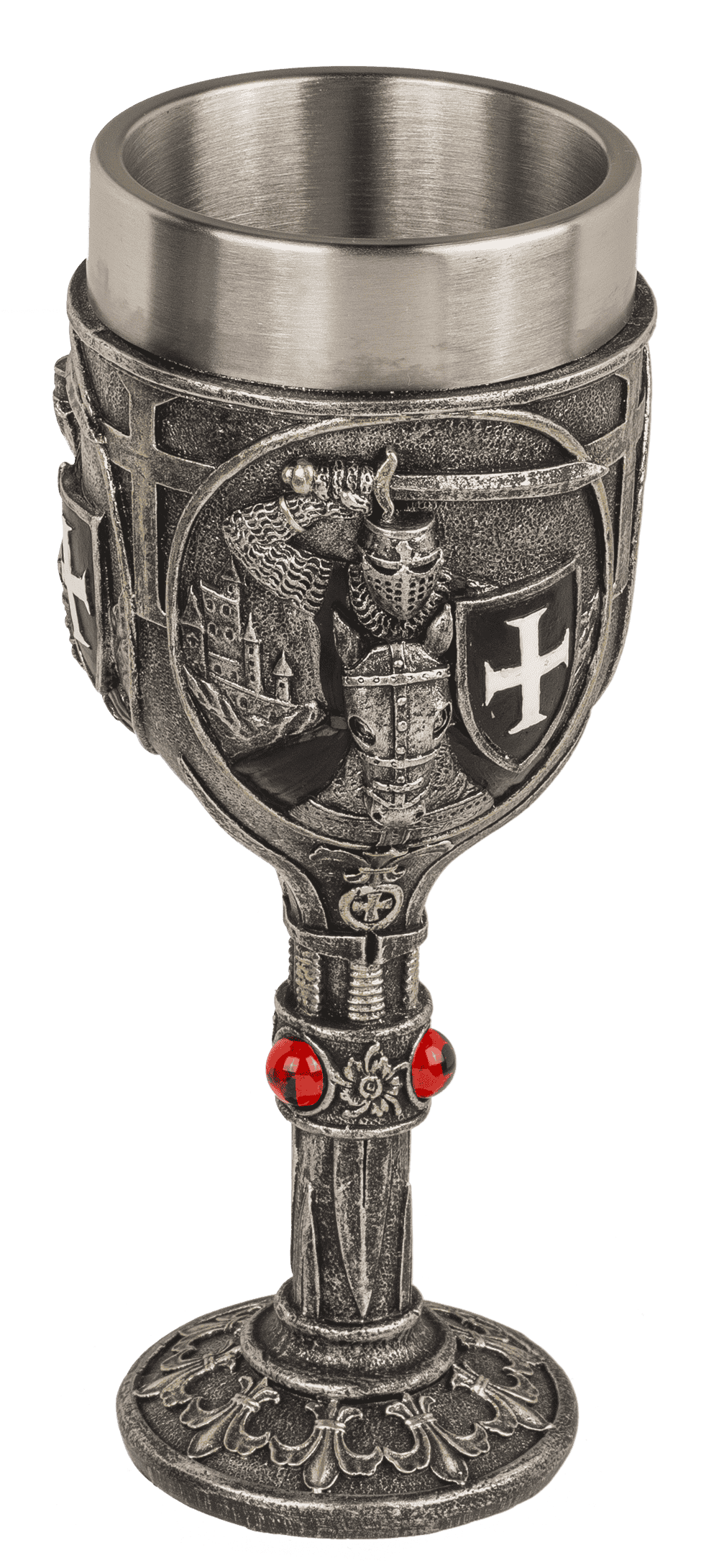 Mug, knight, with stainless steel insert,