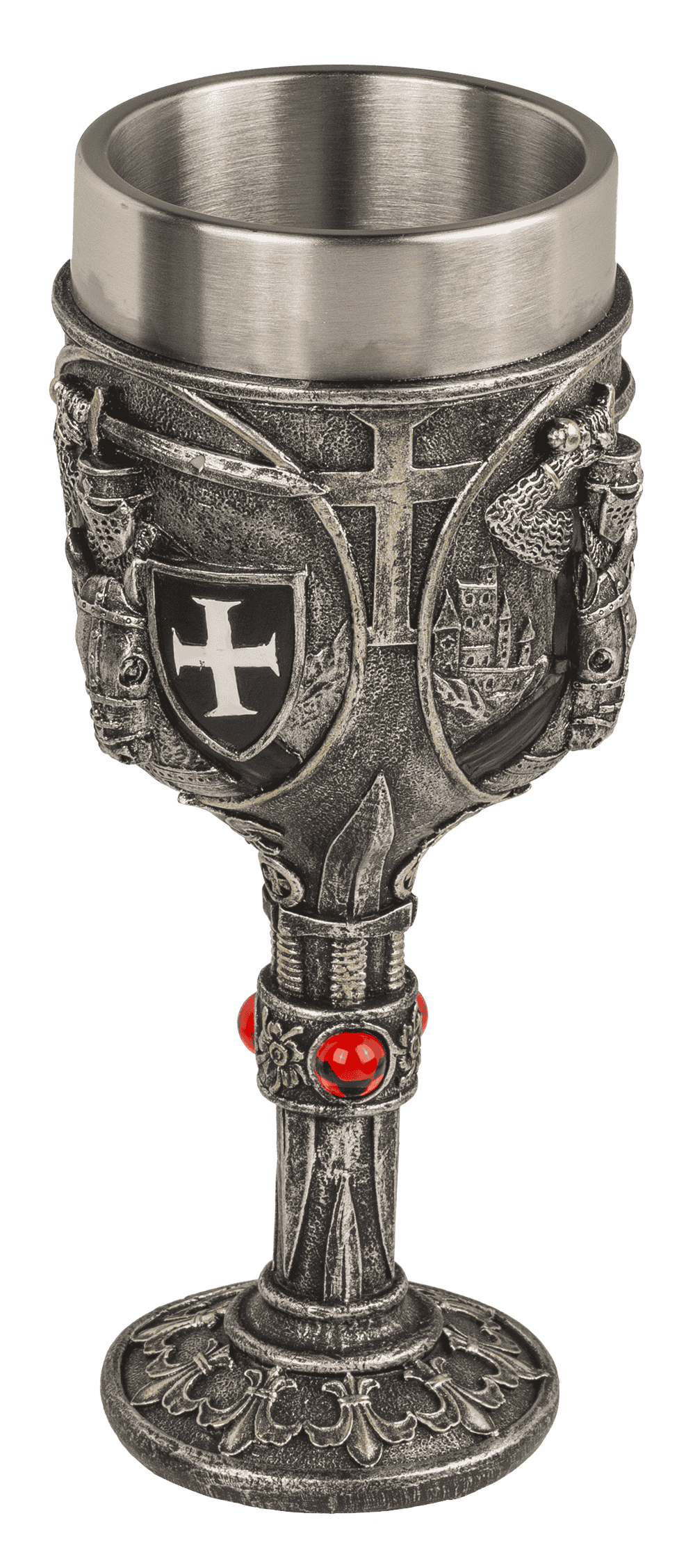 Mug, knight, with stainless steel insert,