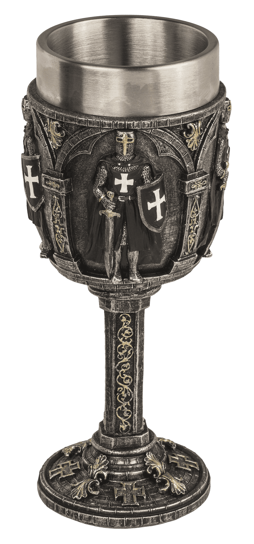 Mug, knight, with stainless steel insert,