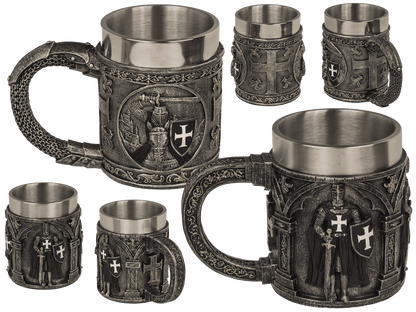 Beer mug, Knight, with stainless steel insert,