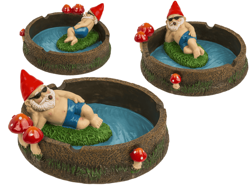 Ashtray, Dwarf with joint by the pond,