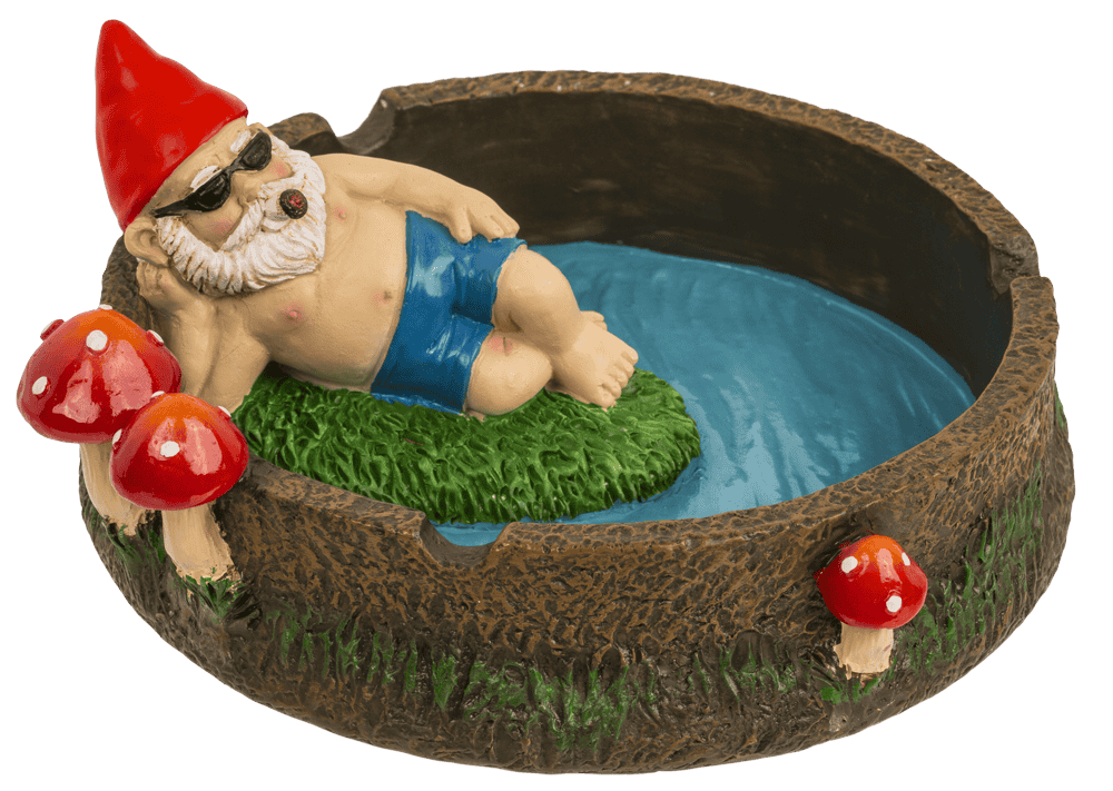 Ashtray, Dwarf with joint by the pond,
