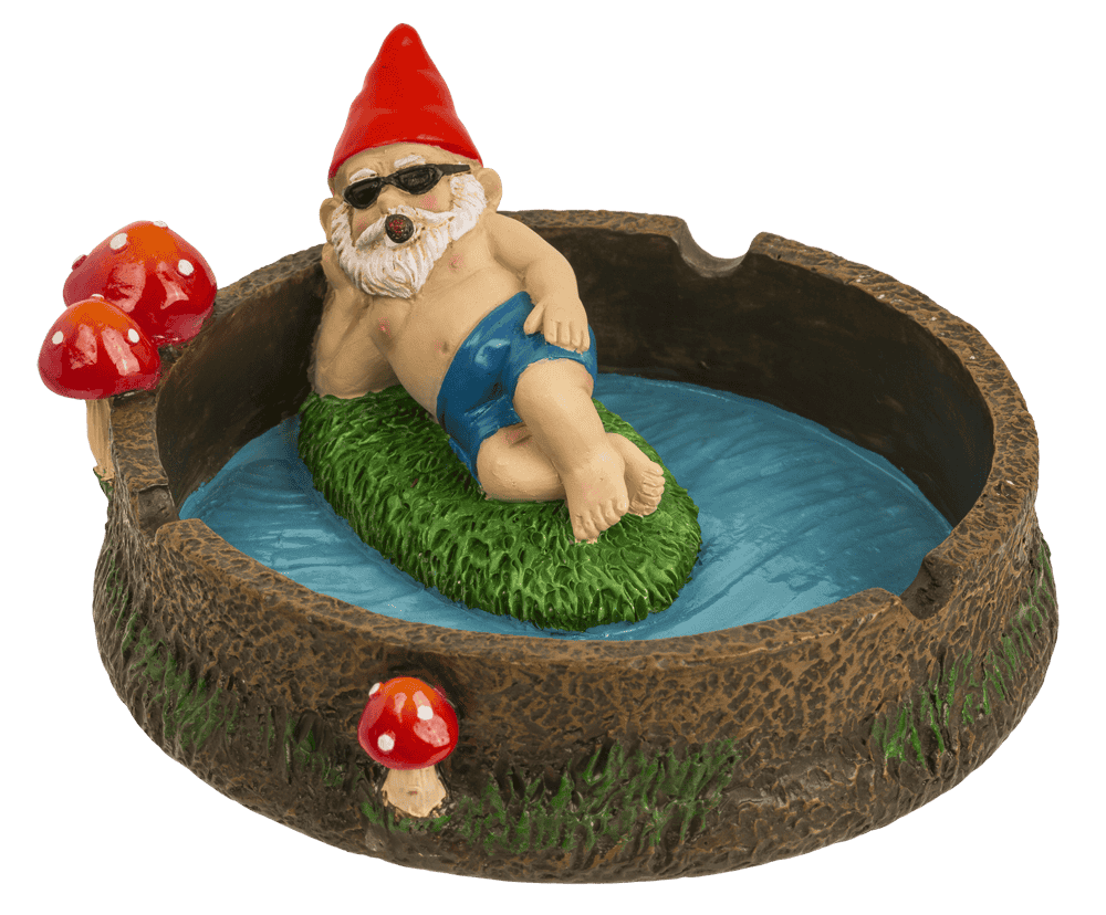 Ashtray, Dwarf with joint by the pond,
