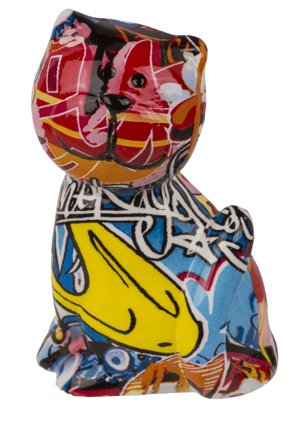 Polyresin figurine, Cat, 7 x 3.5 cm, 8 ass.,