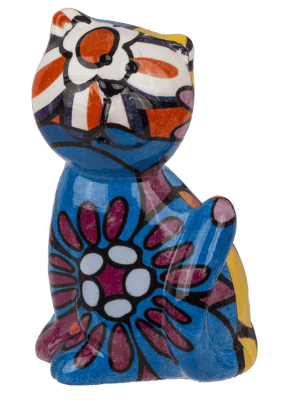 Polyresin figurine, Cat, 7 x 3.5 cm, 8 ass.,