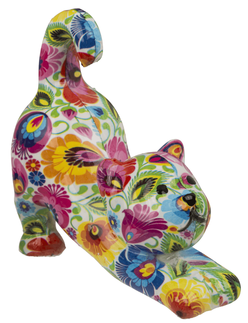 Polyresin figurine, Cat, 7 x 3.5 cm, 8 ass.,