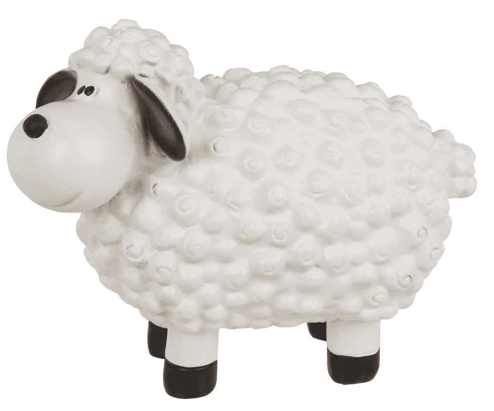 Deko-Schaf,15 x 8 x11cm, weiss,