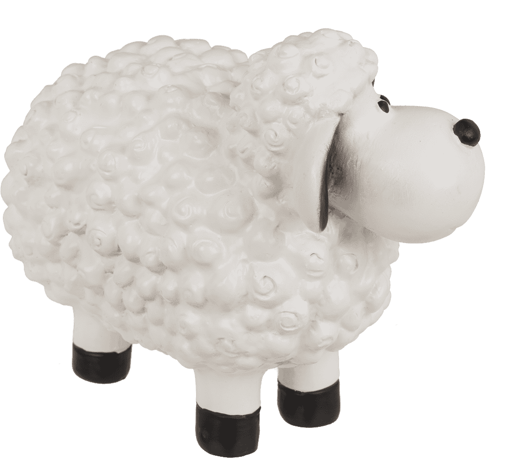 Deko-Schaf,15 x 8 x11cm, weiss,