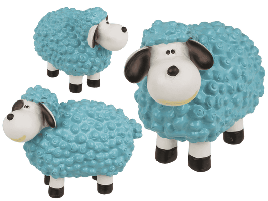 Decorative sheep, 15 x 8 x 11 cm, blue,