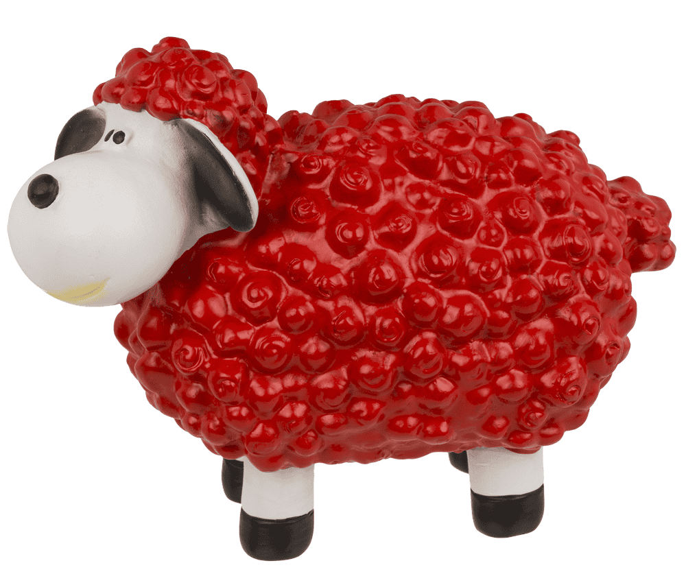 Deko-Schaf,15 x 8 x11cm, rot.