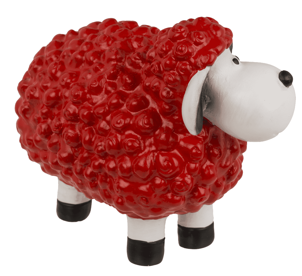 Deko-Schaf,15 x 8 x11cm, rot.