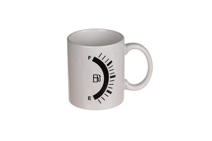 Stoneware mug, Fuel Tank Gauge,