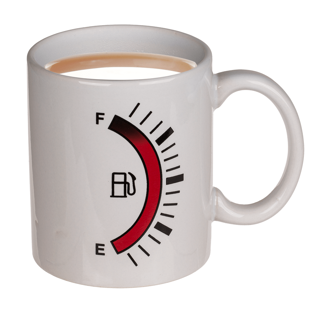 Stoneware mug, Fuel Tank Gauge,