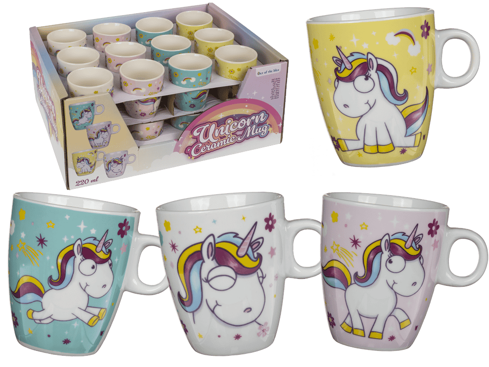 Porcelain mug, Comic Unicorn,
