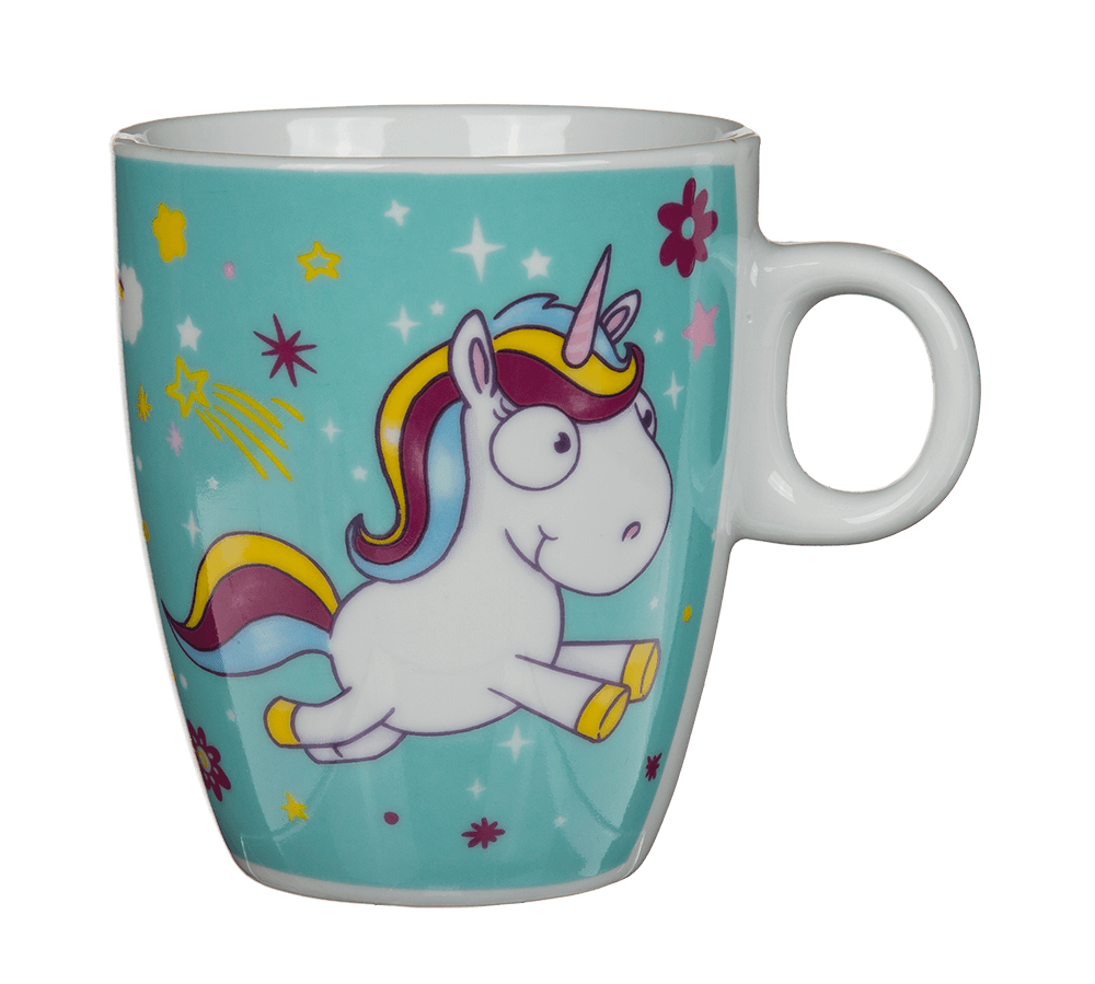 Porcelain mug, Comic Unicorn,