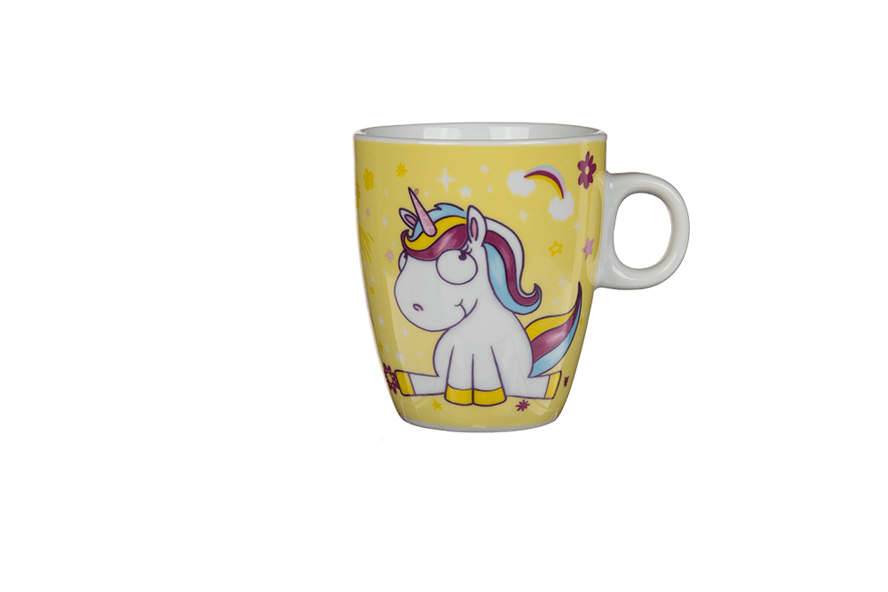 Porcelain mug, Comic Unicorn,