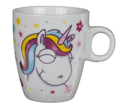 Porcelain mug, Comic Unicorn,