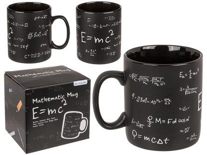 Black stoneware mug, Mathematic,