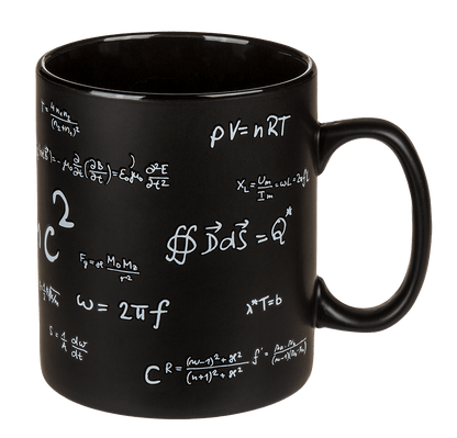 Black stoneware mug, Mathematic,