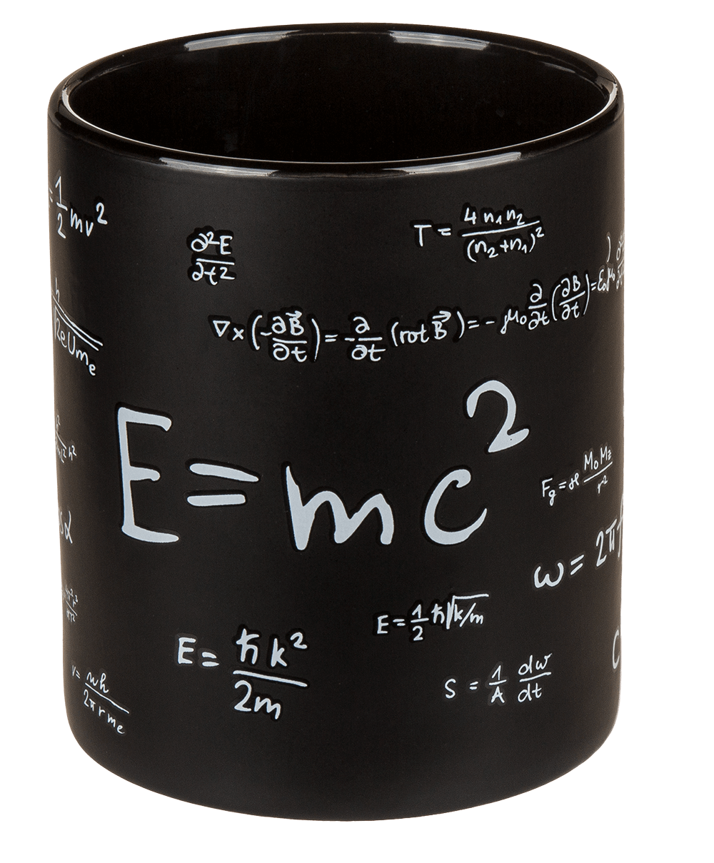 Black stoneware mug, Mathematic,