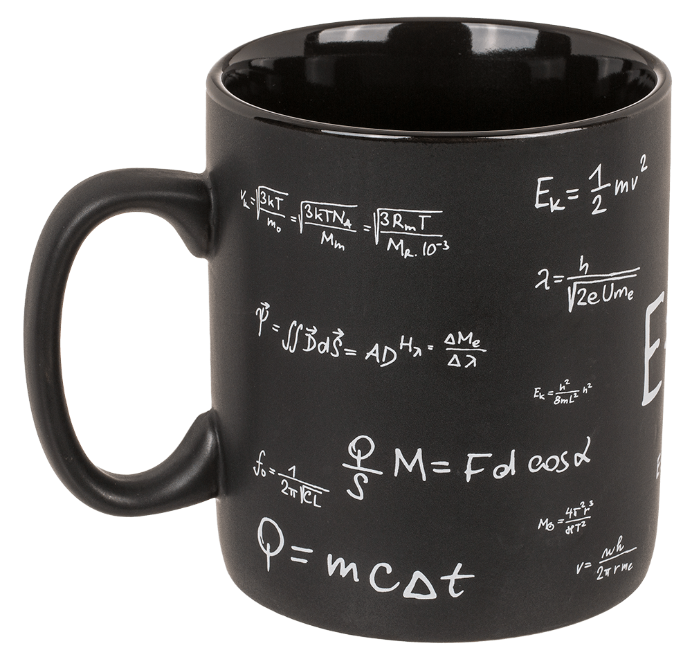 Black stoneware mug, Mathematic,