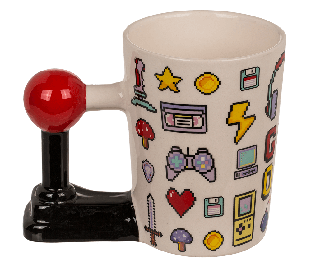 Mug with joystick handle, Game Over,