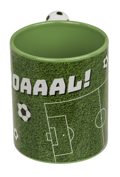 Mug, football, with spinner handle,