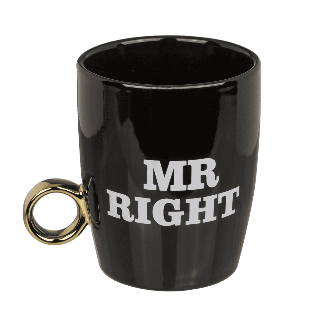 New bone China-mug, Mr Right & Mrs Always Right