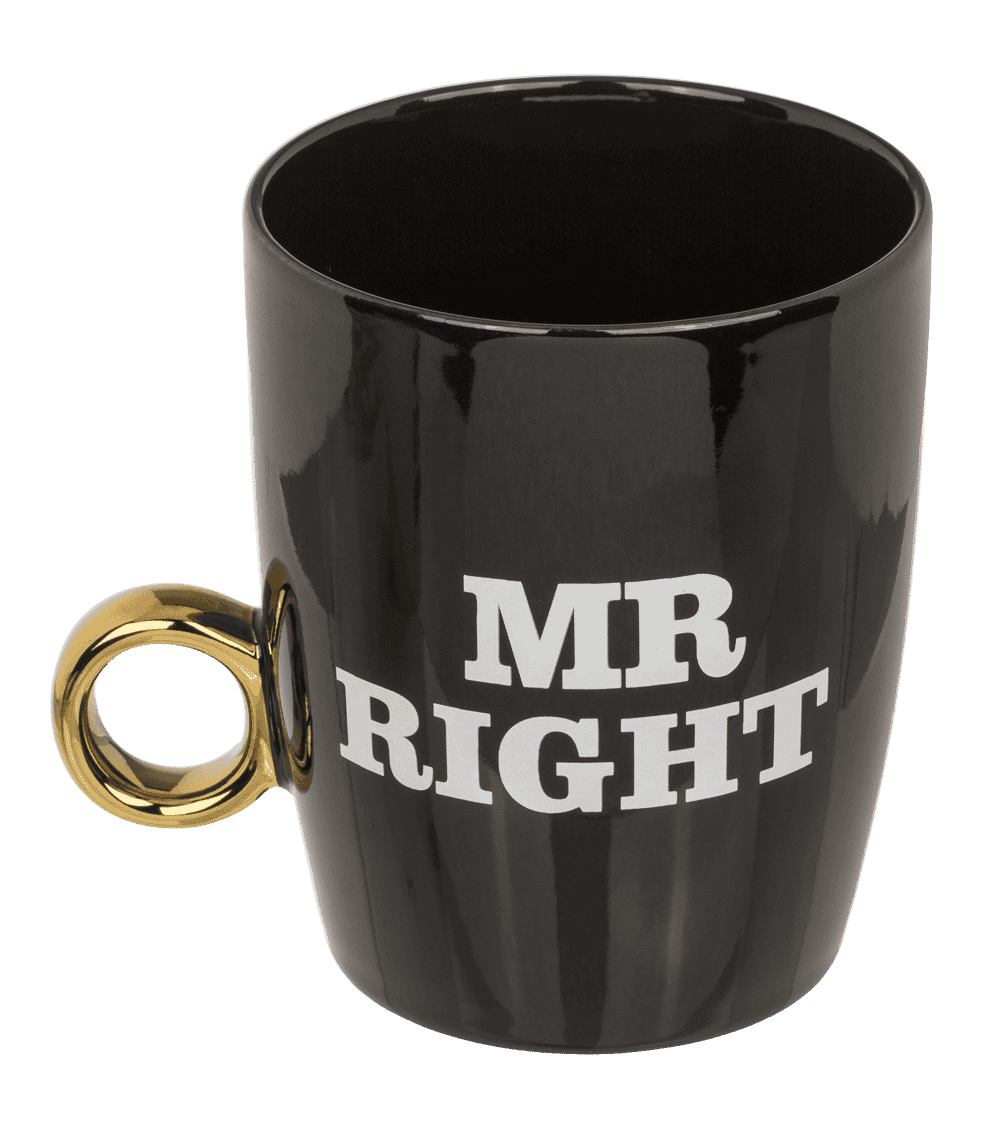 New bone China-mug, Mr Right & Mrs Always Right