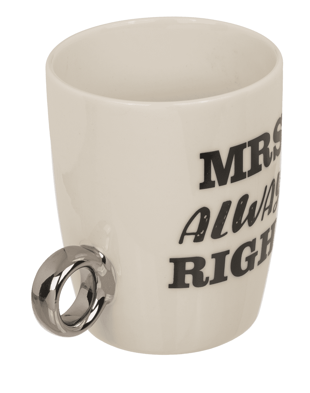 New bone China-mug, Mr Right & Mrs Always Right