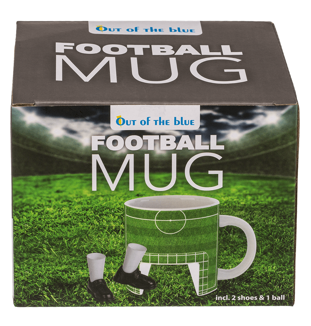 Mug, Football, incl. 2 shoes & 1 ball,