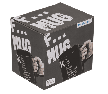 Black Mug, Fxxx, ca. 12,5 x 11 cm,