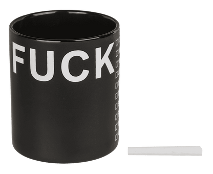 Black Mug, Fxxx, ca. 12,5 x 11 cm,