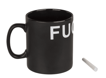 Black Mug, Fxxx, ca. 12,5 x 11 cm,