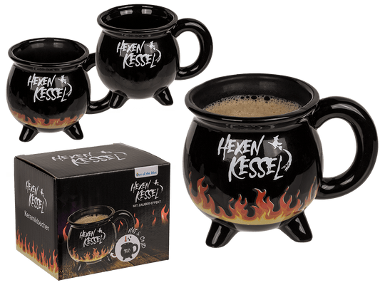 Mug, Witch Kettle, ca. 9 x 9 cm, stoneware,