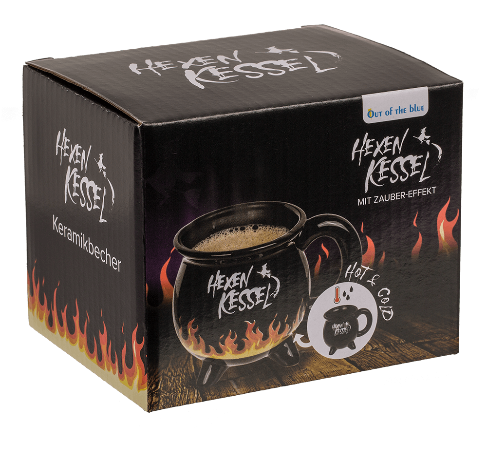 Mug, Witch Kettle, ca. 9 x 9 cm, stoneware,