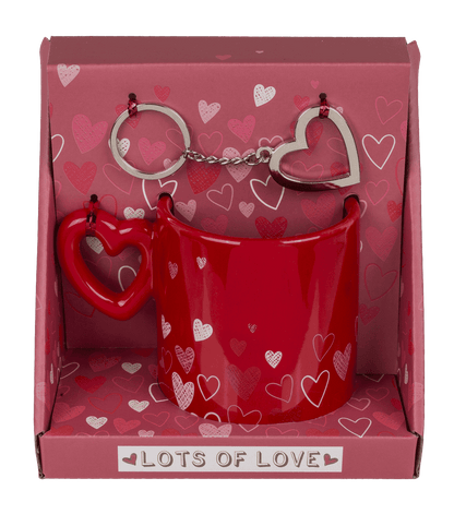 Gift set "Love", mug and metal key chain,