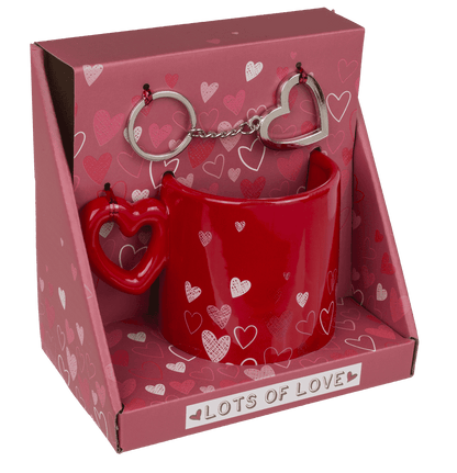Gift set "Love", mug and metal key chain,