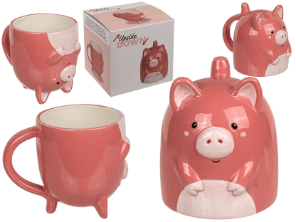 Upside Down Mug, Cow, ca. 12 x 14 cm, dolomite,