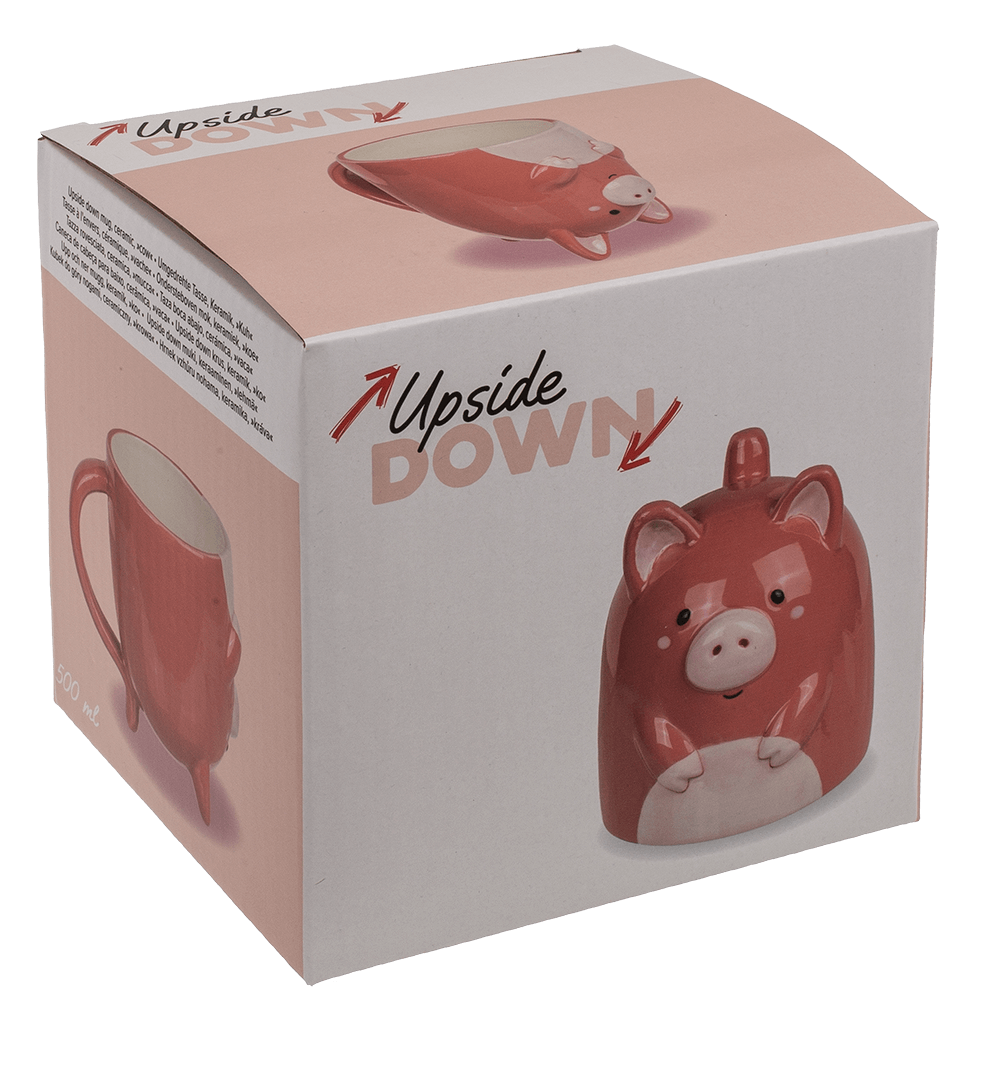 Upside Down Mug, Cow, ca. 12 x 14 cm, dolomite,