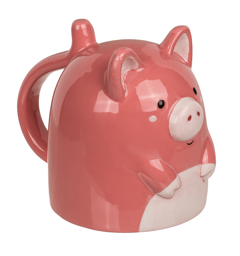 Upside Down Mug, Cow, ca. 12 x 14 cm, dolomite,