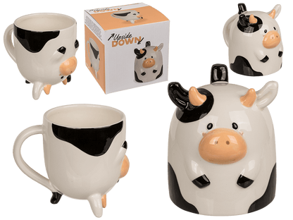 Upside Down Mug, Cow, ca. 12 x 14 cm, dolomite