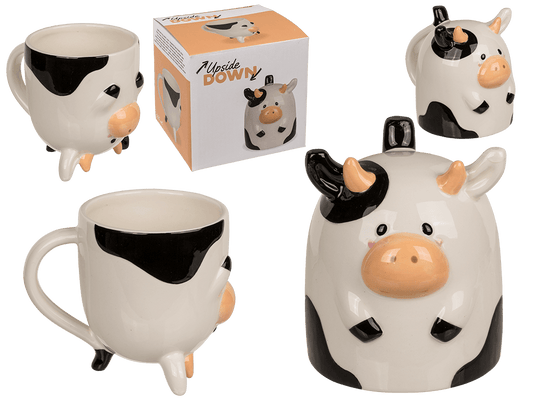 Upside Down Mug, Cow, ca. 12 x 14 cm, dolomite