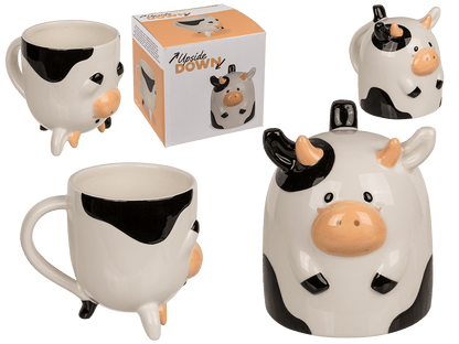 Upside Down Mug, Cow, ca. 12 x 14 cm, dolomite